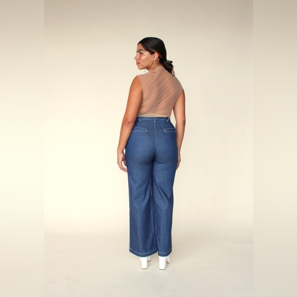TYLER MCGILLIVARY Loopy Wide Leg Denim Jeans - Picture 4 of 6